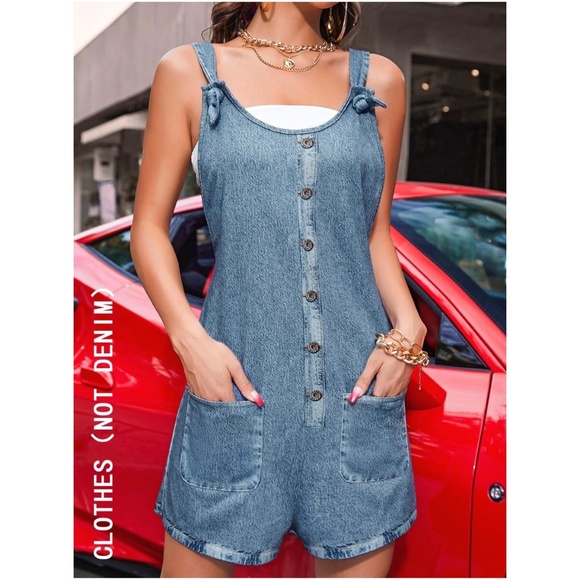 BellanBlue Pants - Boho Button detail Pocket Jumper Jumpsuit